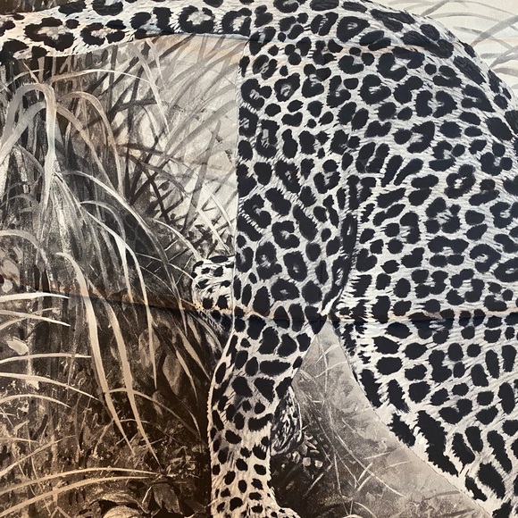 Hermes Limited Edition Retired Panthera Pardus Silk 140cm 55” Scarf Shawl Dallet - Picture 5 of 15